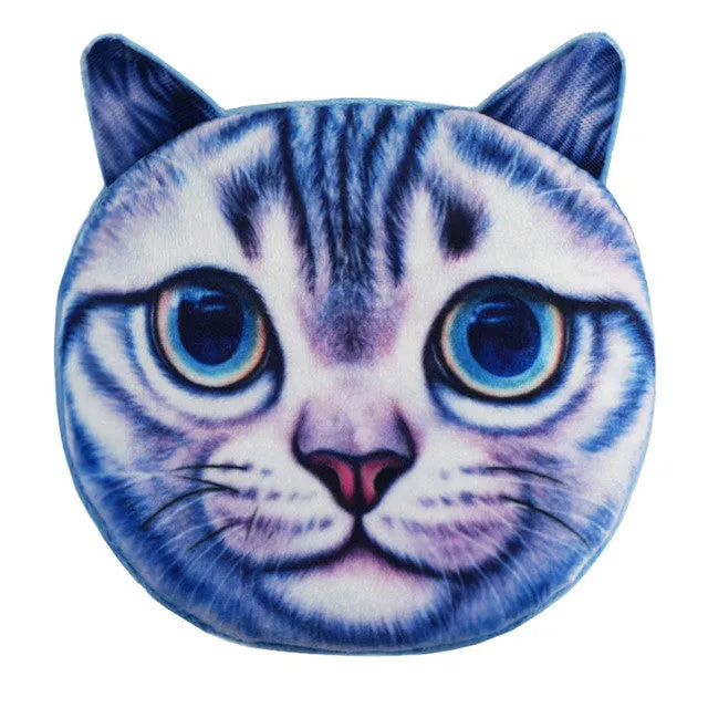 2017 New Cartoon Coin Wallet For Children 3D Cute Cat Face Coin Purse Female Money Storage Pouch Women Zipper Coin Bag