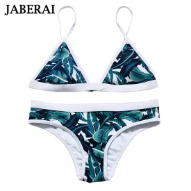 2017 New Leaf Print Bikini Brazilian Retro Bikini Swimsuits Sexy Bathing Suit Women Print Swimwear  Biquini Maillot De Bain