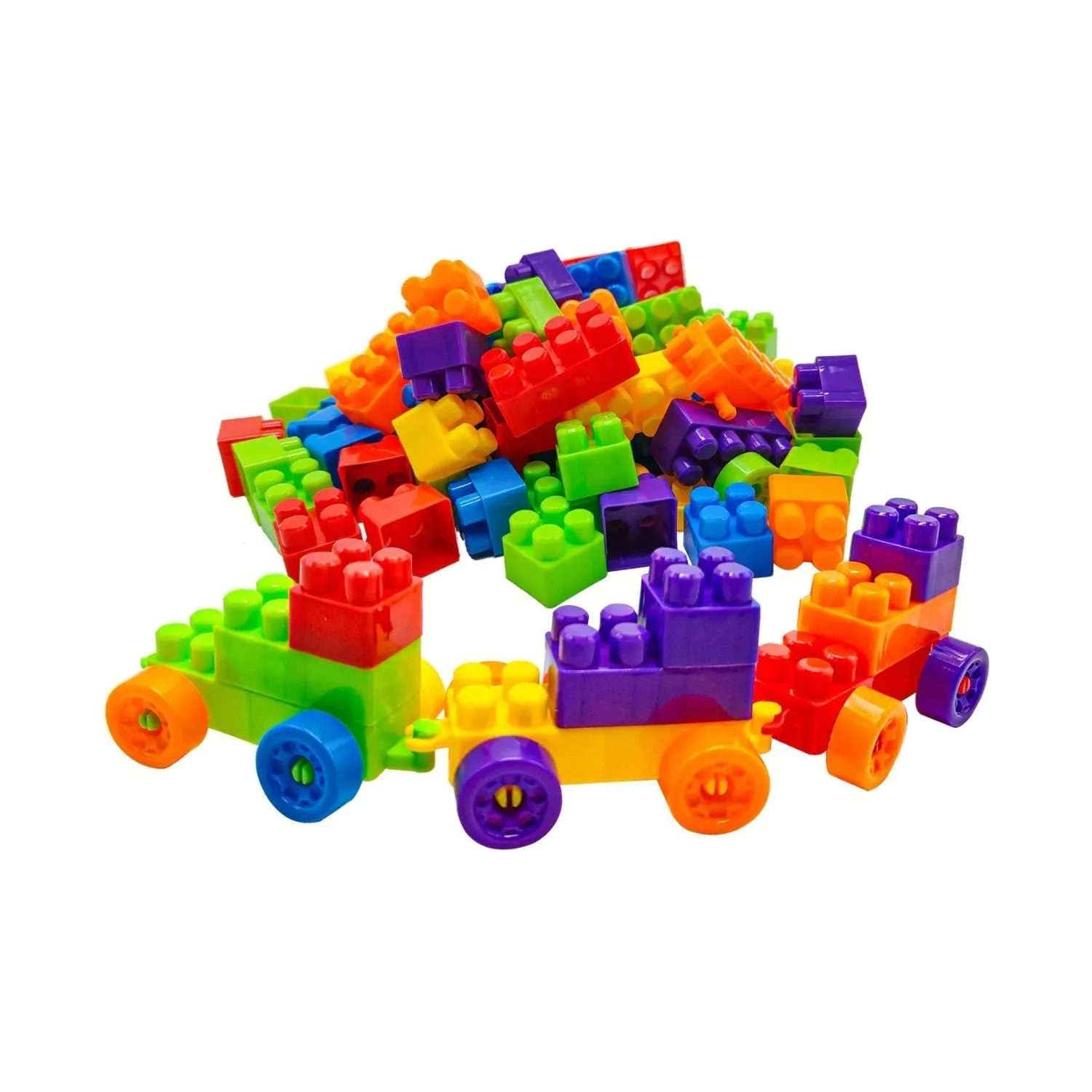 4431 Blocks Set for Kids, Play Fun and Learning Blocks for Kids Games for Children Block Game Puzzles Set Boys, Children (Multicolor, 120 Bricks Blocks)