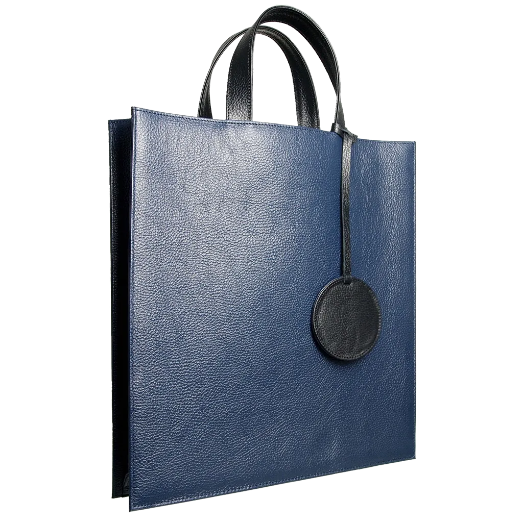 72 Smalldive Pebbled Leather Vertical Briefcase Tote