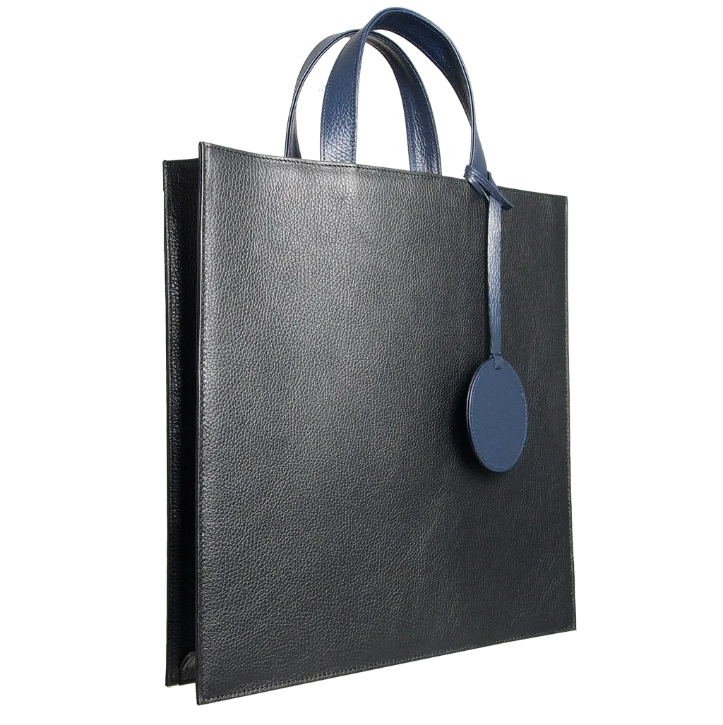 72 Smalldive Pebbled Leather Vertical Briefcase Tote