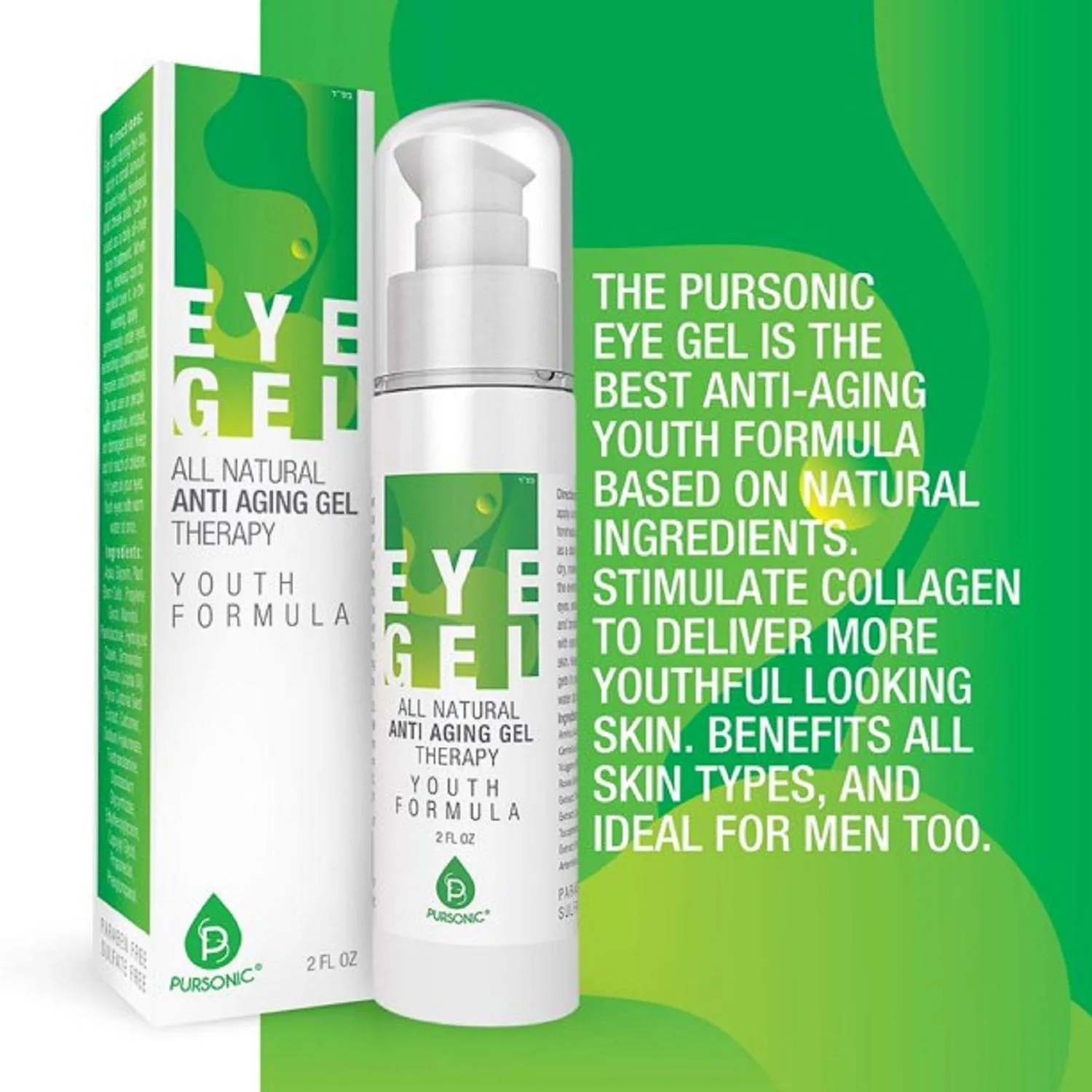 All  Natural Professional Anti Aging Eye Gel 2 Oz