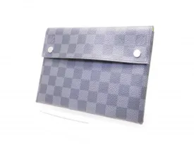 Authentic Pre-owned Louis Vuitton Damier Graphite Alpha Triple Pouch(Medium) Bag Purse N60255 211038