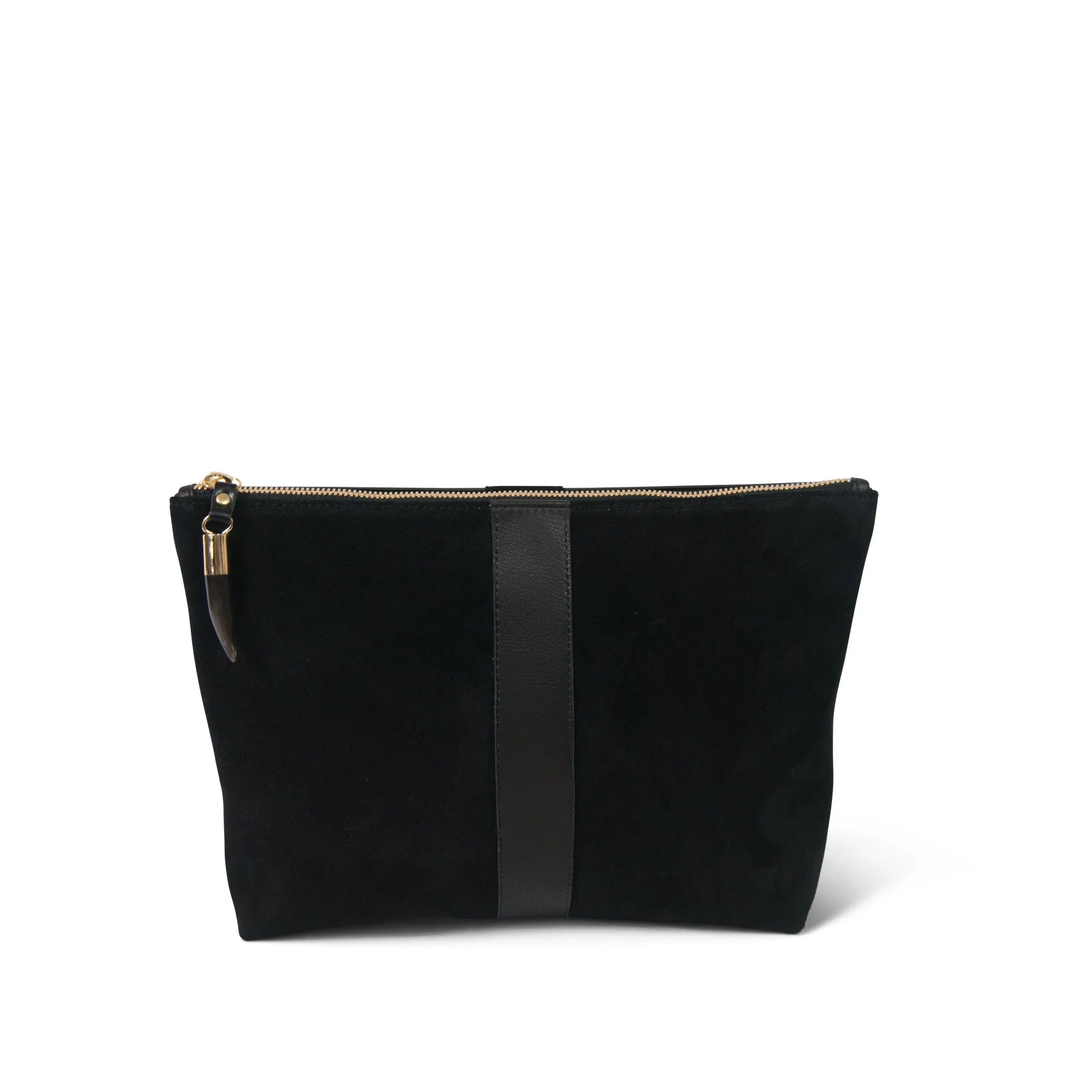 Black Leather Medium Pouch