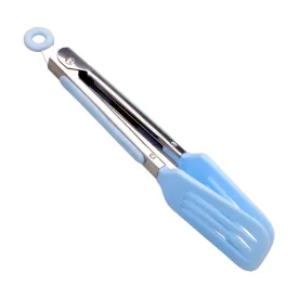 Blue Mini Spatula Tongs, 8in