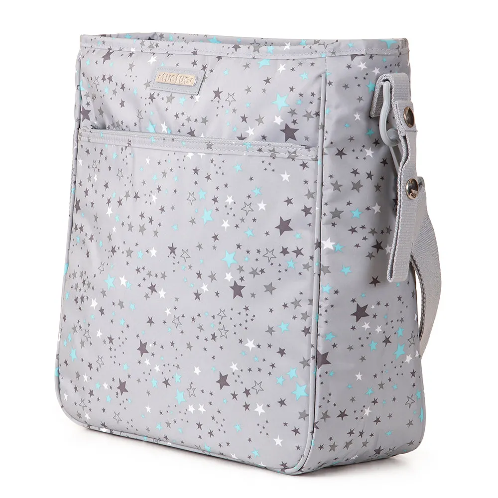 Blue Star Diaper Bag - Grey