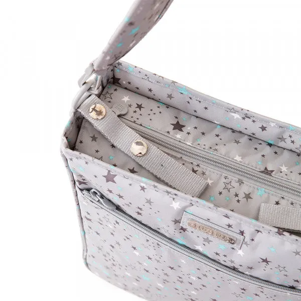 Blue Star Diaper Bag - Grey