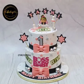 Boss Baby Girl 3kg Birthday Cake