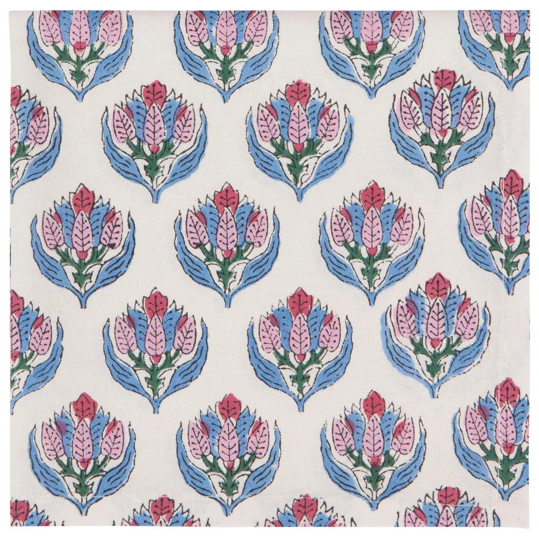 Bouquet Block Print Napkins - Set of 4