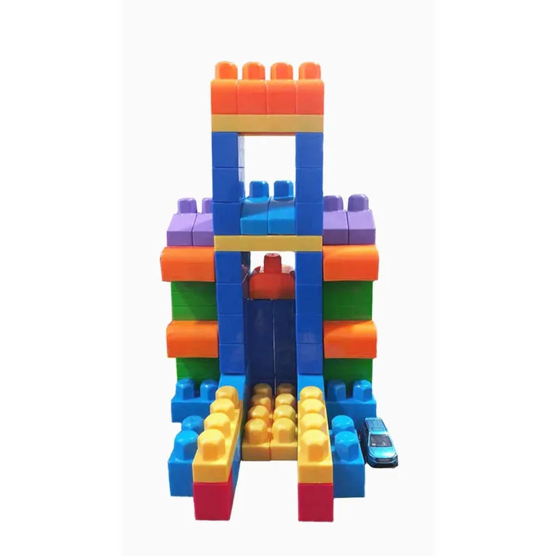 Building & Construction Blocks Educational Toy (Pink Bag - 100 Pieces)