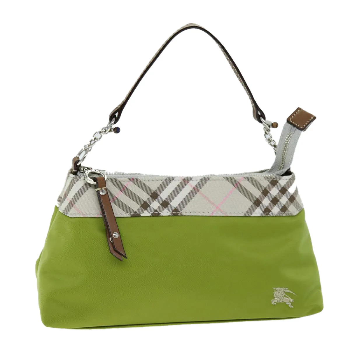 BURBERRY Nova Check Accessory Pouch Nylon Beige Green  hk1323