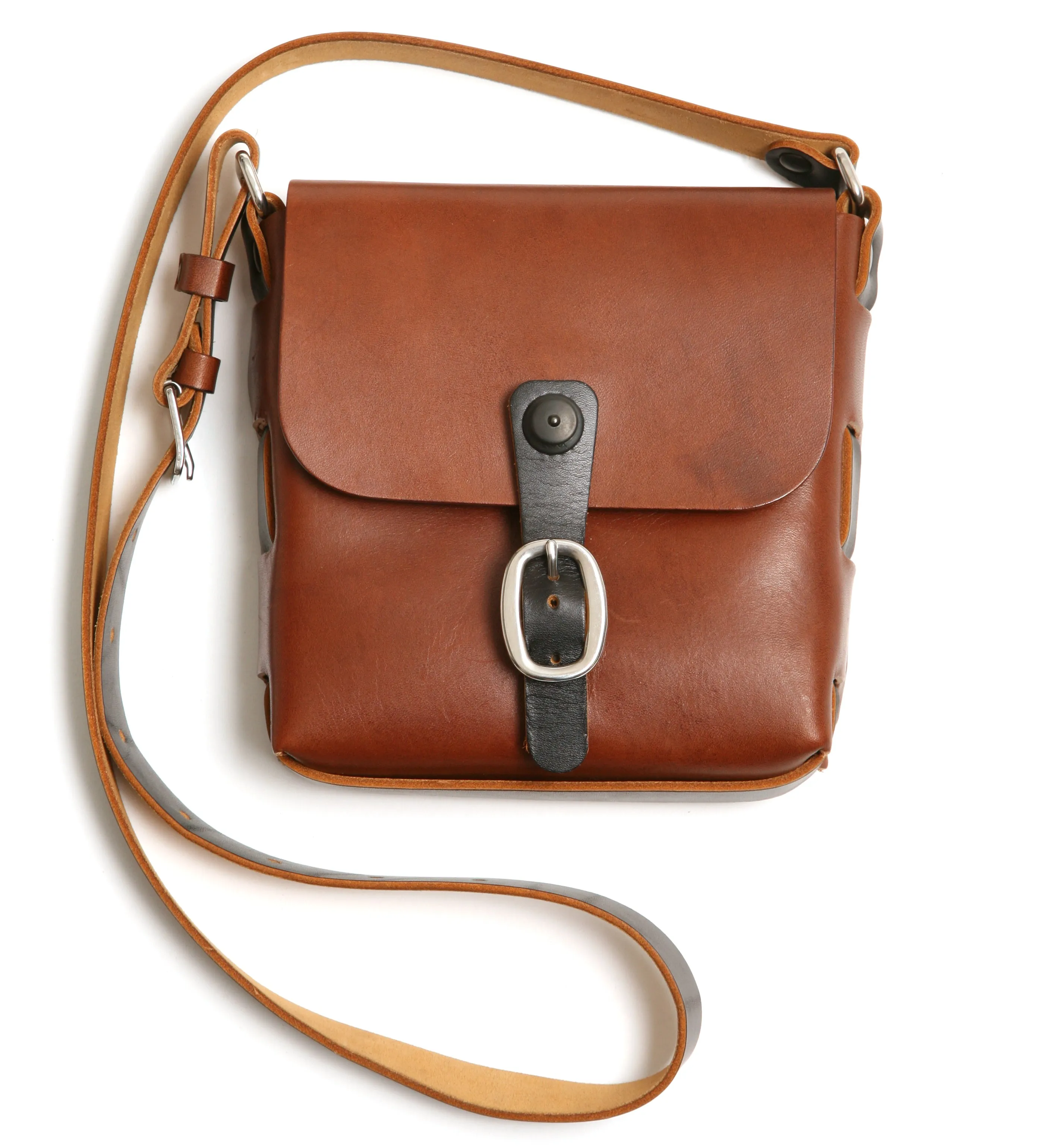 CASO Medio dark brown shoulder bag vegetable tanned