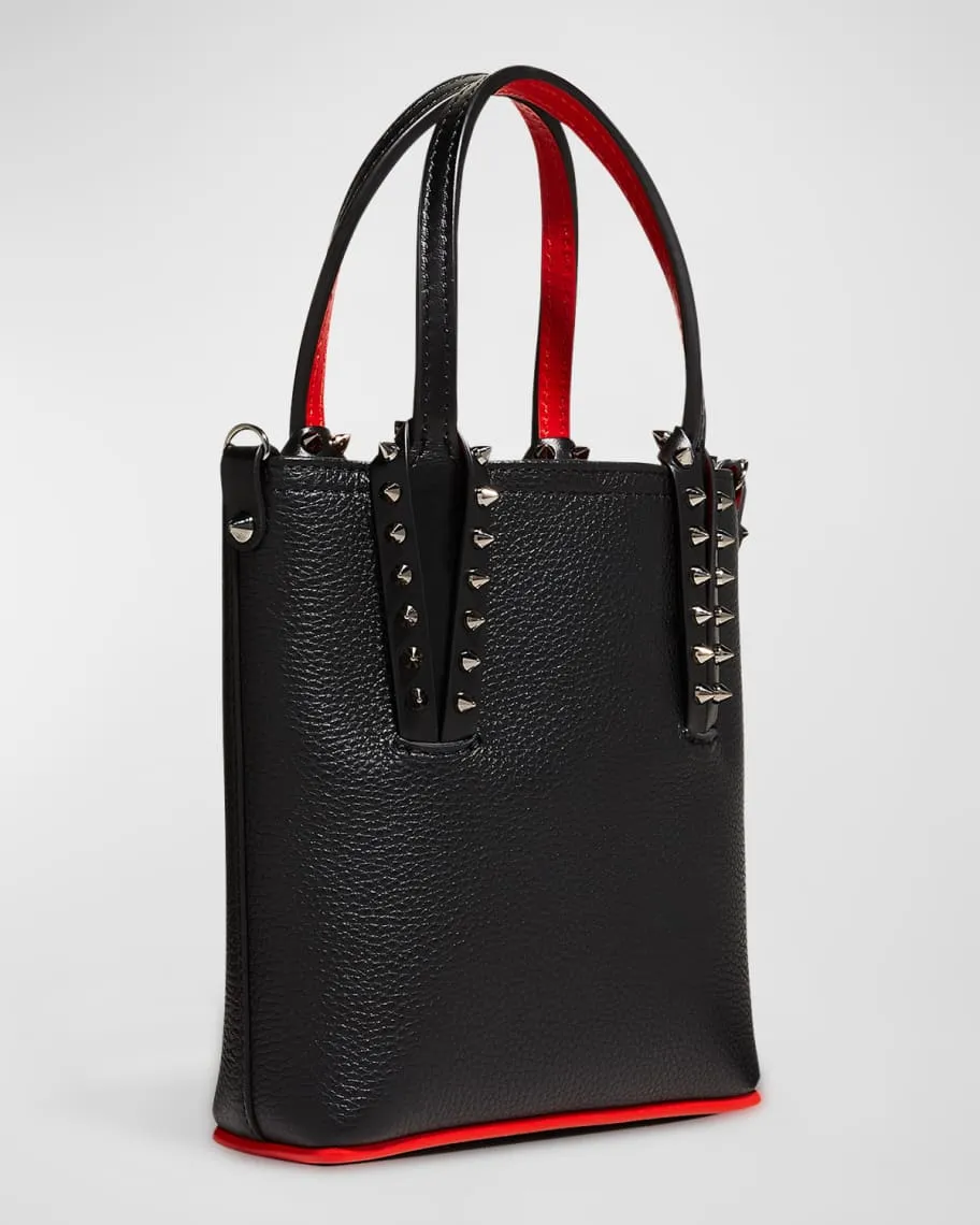 Christian Louboutin Cabata Empire Studded Leather Mini Tote