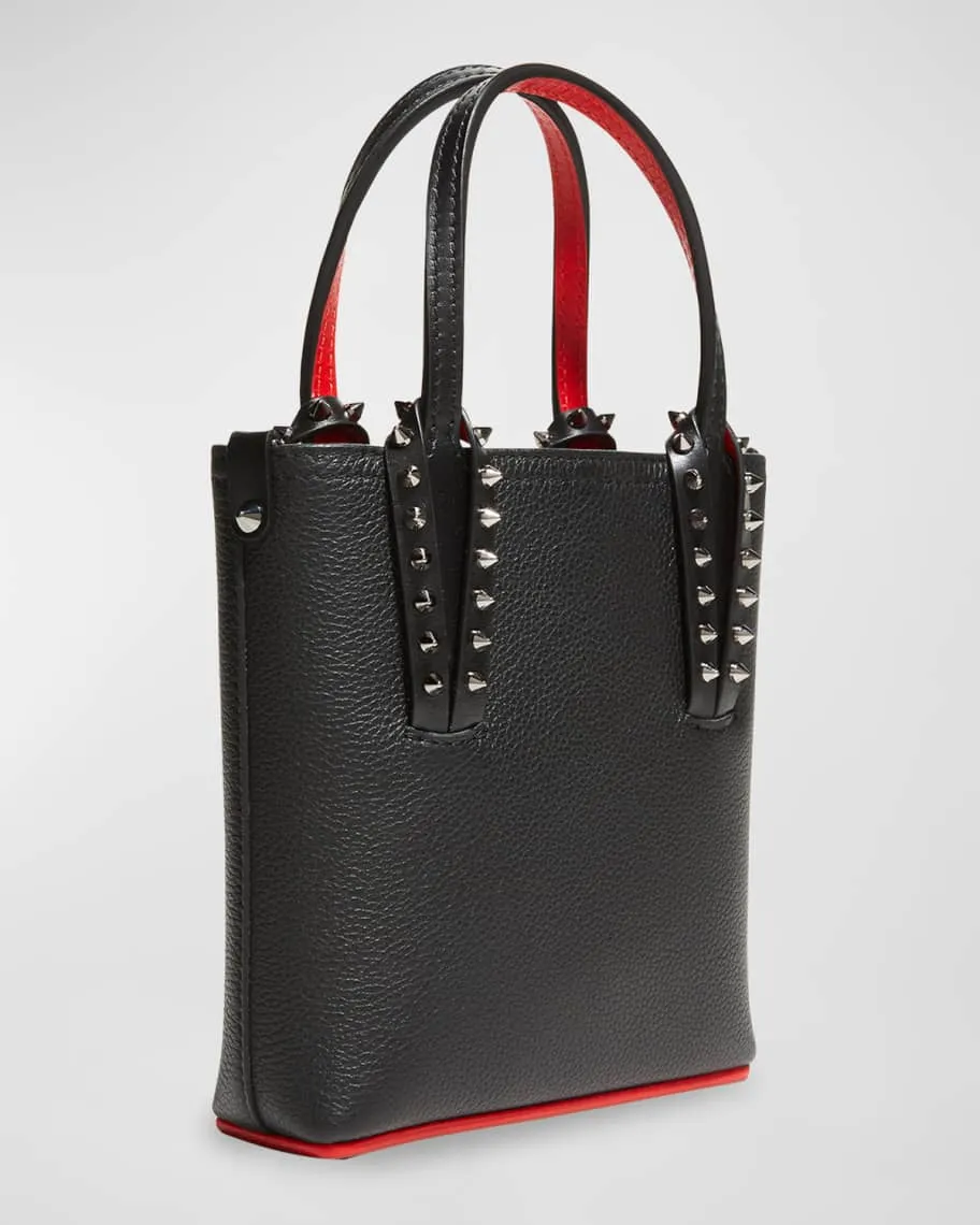 Christian Louboutin Cabata Empire Studded Leather Mini Tote