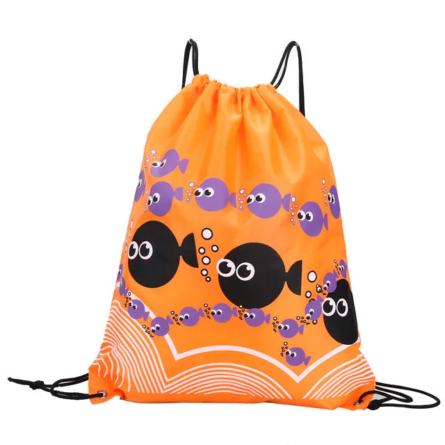 Colorful Portable Sports Bag Waterproof Swimming Bag Backpacks Double Layer Drawstring Sport Travel Shoulder Bags