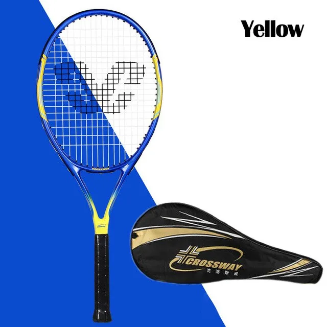 CROSSWAY Professional Tennis Racket Carbon Aluminum Alloy Paddle Tenis Padel Couples Set Raquete De Tenis Overgrip Tennis Bag