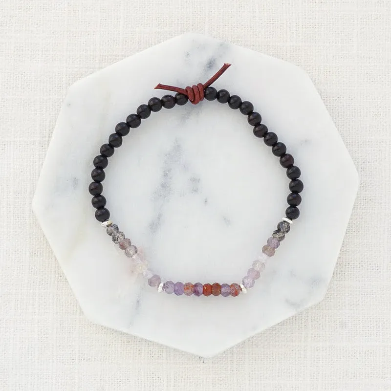 Dream Big Bracelet - Auralite 23 Cacoxenite | Wood Diffuser Bracelet