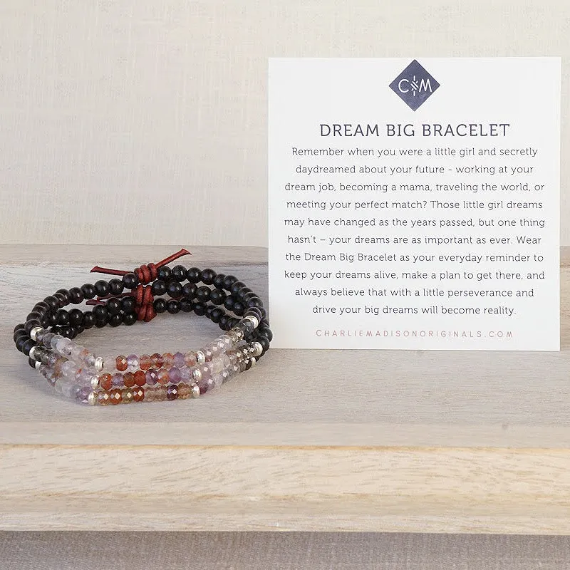 Dream Big Bracelet - Auralite 23 Cacoxenite | Wood Diffuser Bracelet