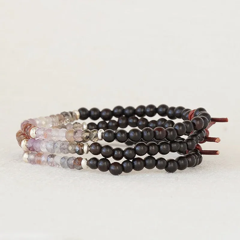 Dream Big Bracelet - Auralite 23 Cacoxenite | Wood Diffuser Bracelet