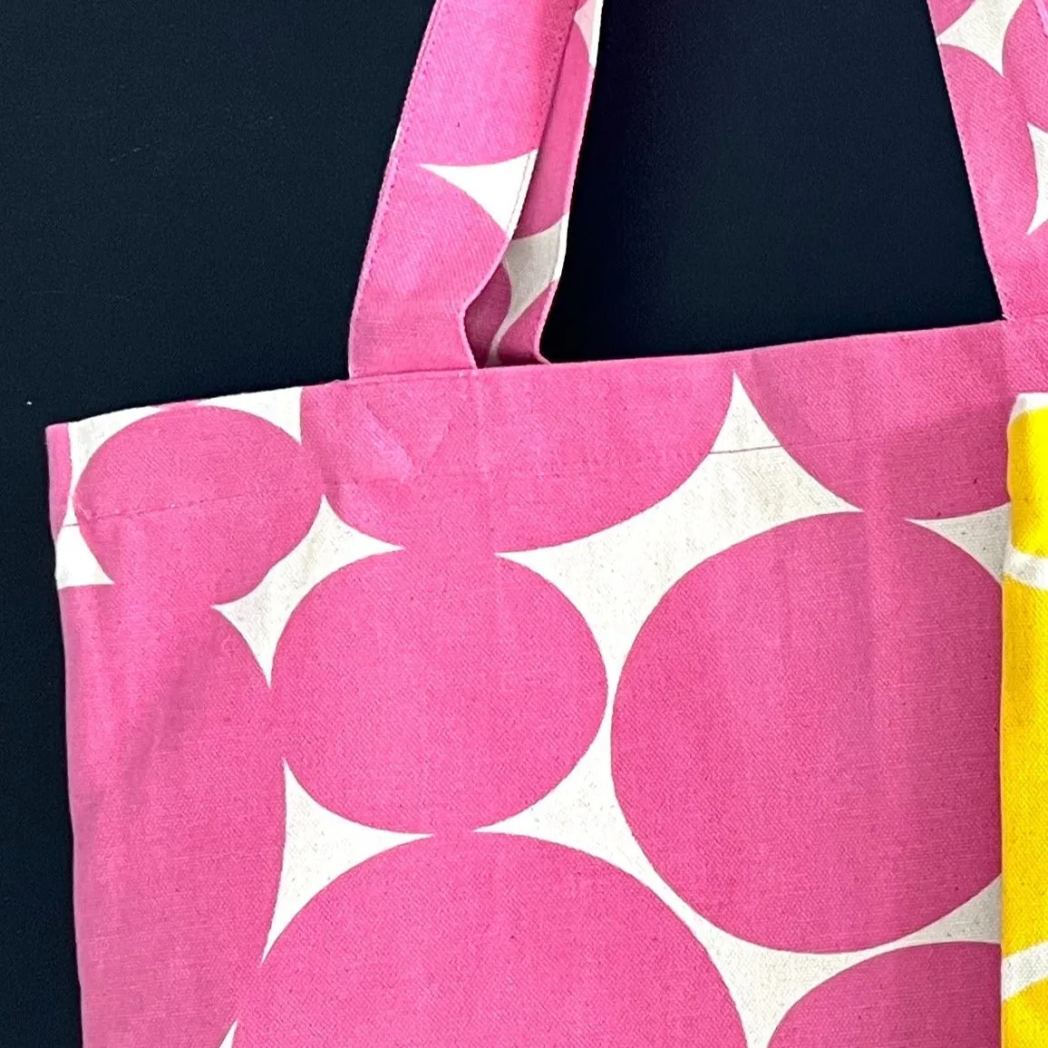 Easy Tote Bag - Large Pink Dots