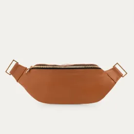 Fanny Pack   Crossbody Bag | Smooth Cognac   Gold Hardware