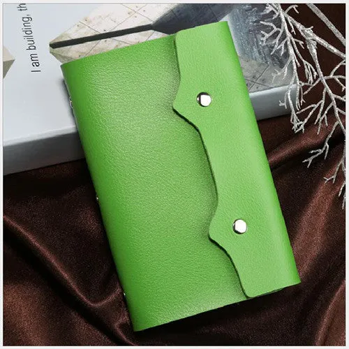 Fashion 108 Slots Credit Card Holder Bags Good Quality Leather Bussiness Cards Case Bank Id Card Holders Keeper Hot Sale LS1044