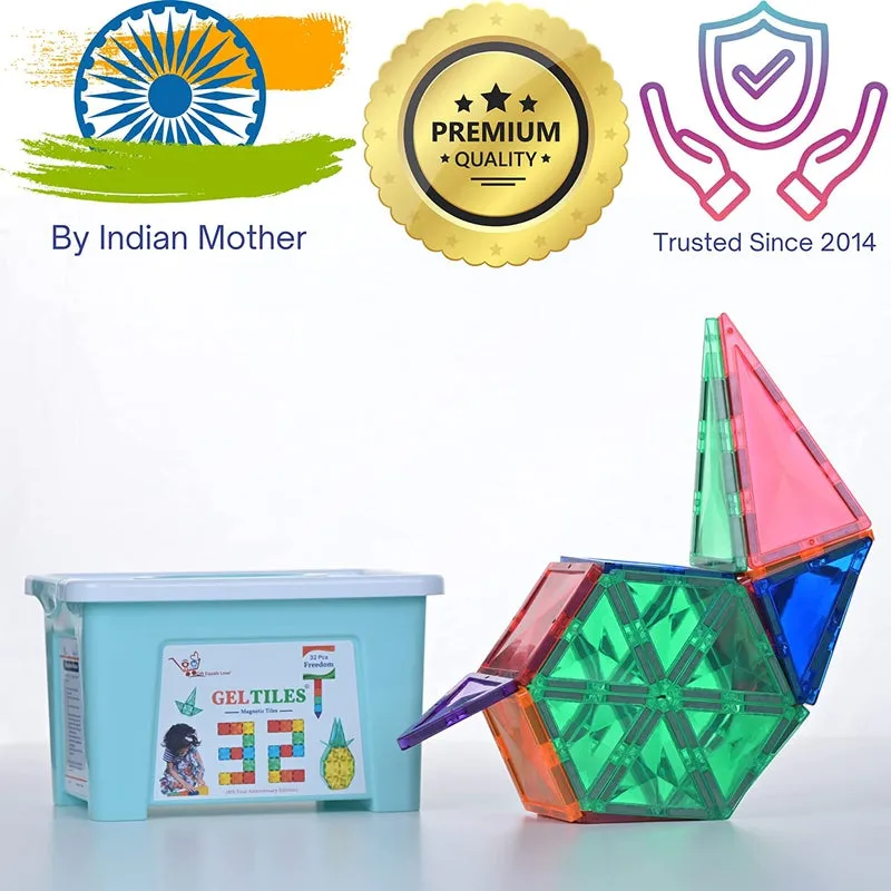 Geltiles Freedom - Magnetic Building Tiles Set (32 Pcs)