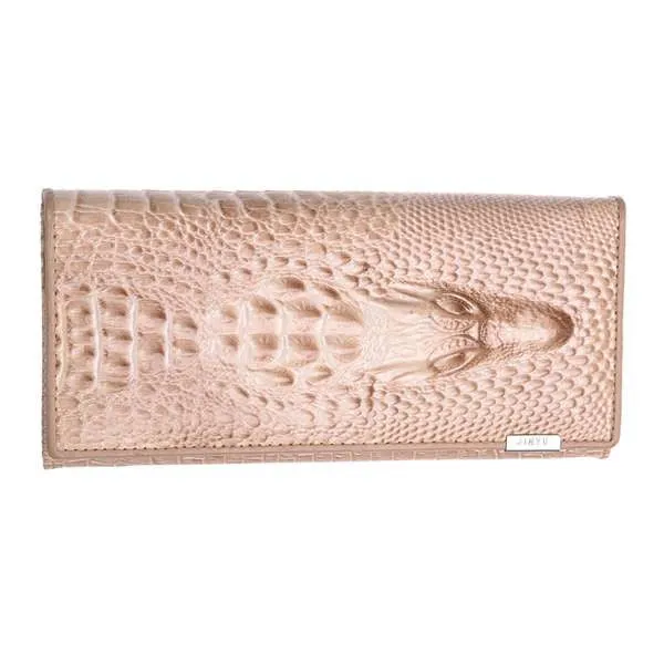 Genuine Leather 3D Embossing Alligator Ladies Crocodile Long Clutch Wallets Women Wallet Female Coin Purses Holders Brand