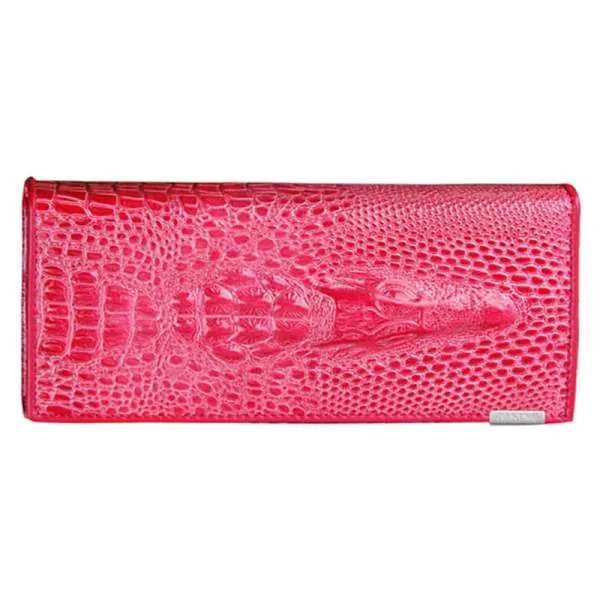 Genuine Leather 3D Embossing Alligator Ladies Crocodile Long Clutch Wallets Women Wallet Female Coin Purses Holders Brand