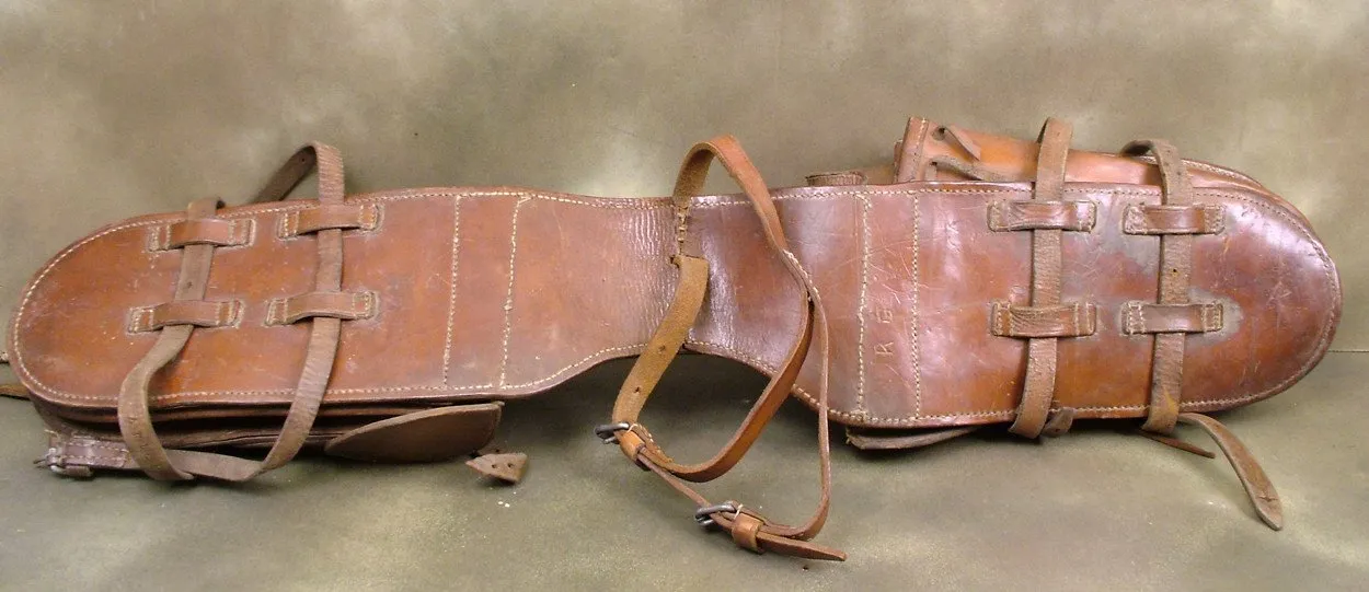 German WW1/WW2 Packtashen 34 Saddle Bag: Mounted & Motorcycle Troop Issue (One Only)