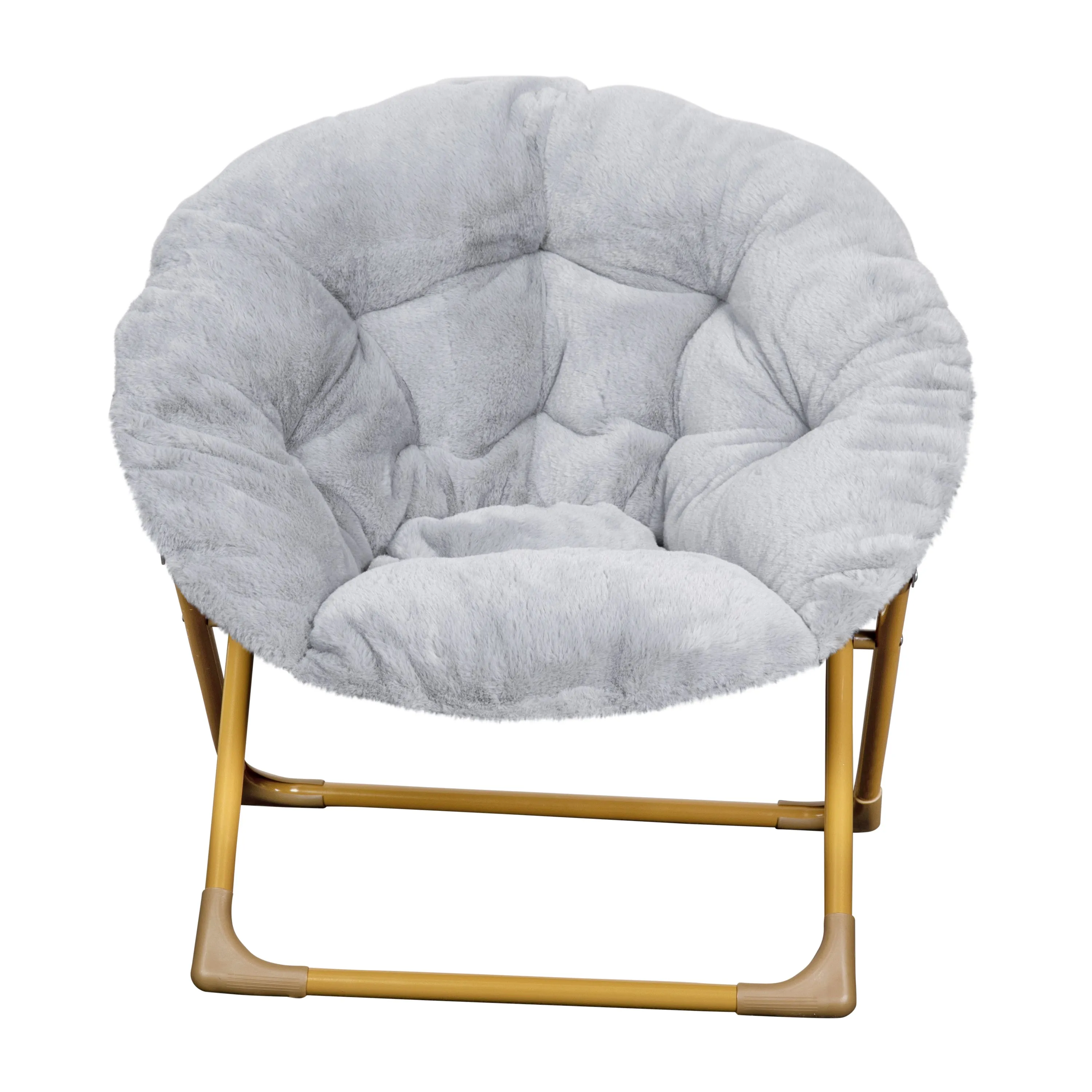 Gray Kids Fur Moon Chair FV-FMC-030-GY-SGD-GG