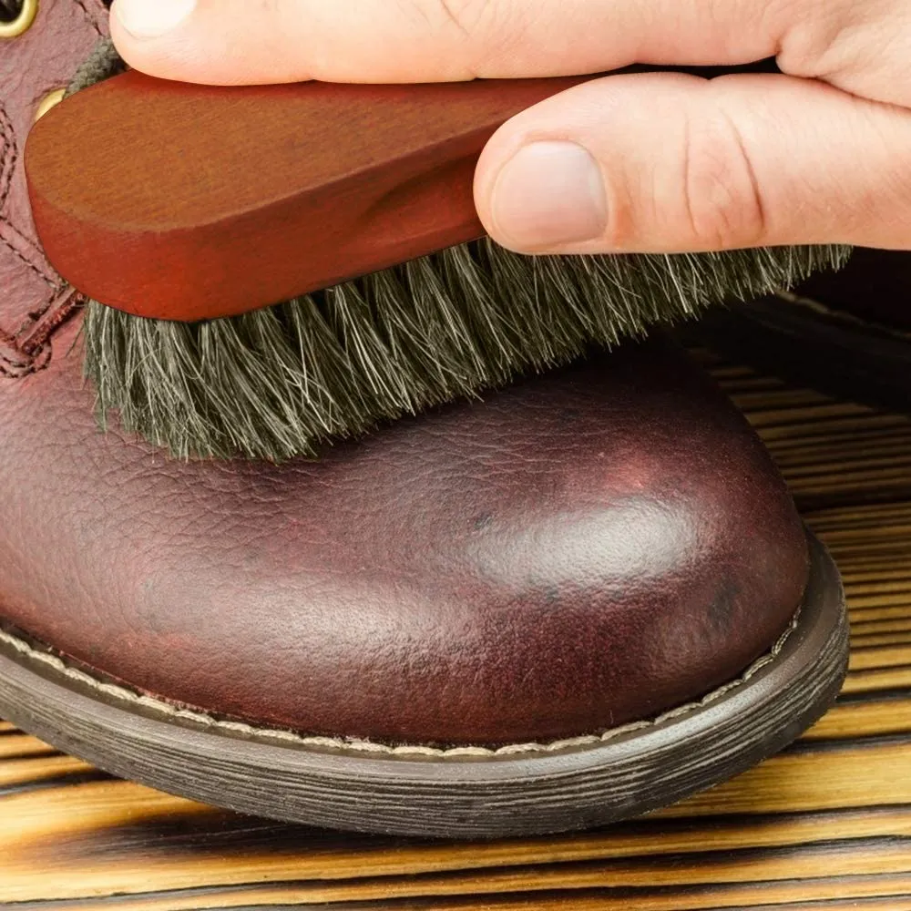 Guyuyii | 2PC Horsehair Shoe Brush