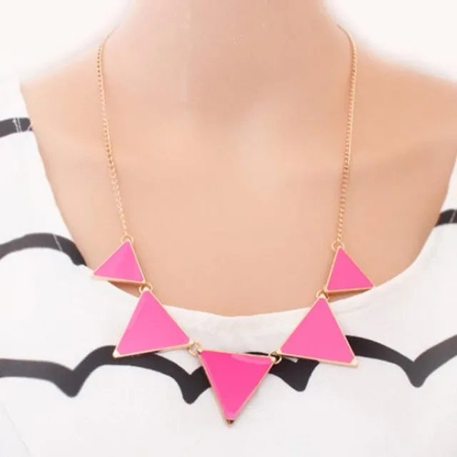 Hot Black geometrical Triangle Necklace Fashion choker necklace Jewelry for women vintage accessories