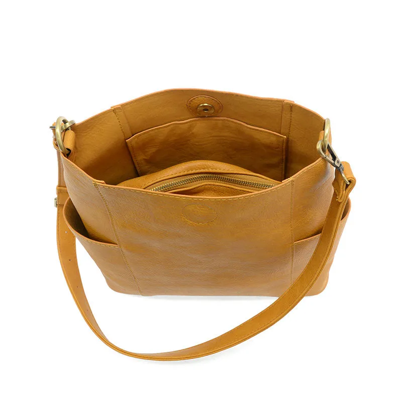 Kayleigh Side Pocket Bucket Bag by Joy Susan