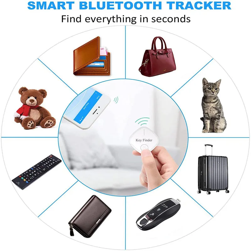 Key Finder Square Anti-lost Device Smart Bluetooth Object Finder