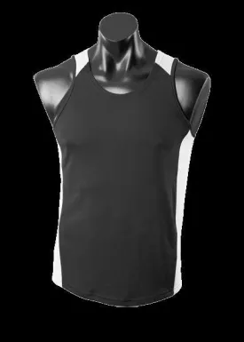 Kids Premier Singlet Black/White