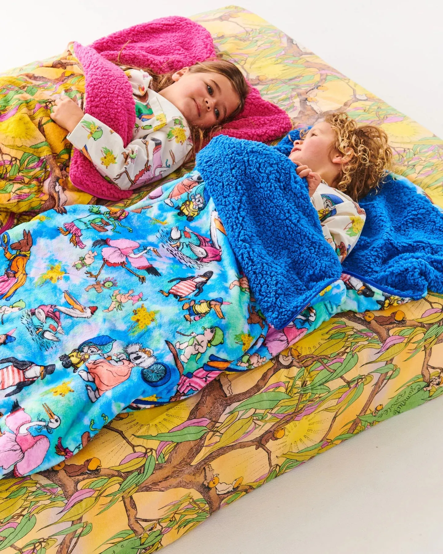 Kip & Co x May Gibbs Out and About Sherpa Kids Sleeping Bag