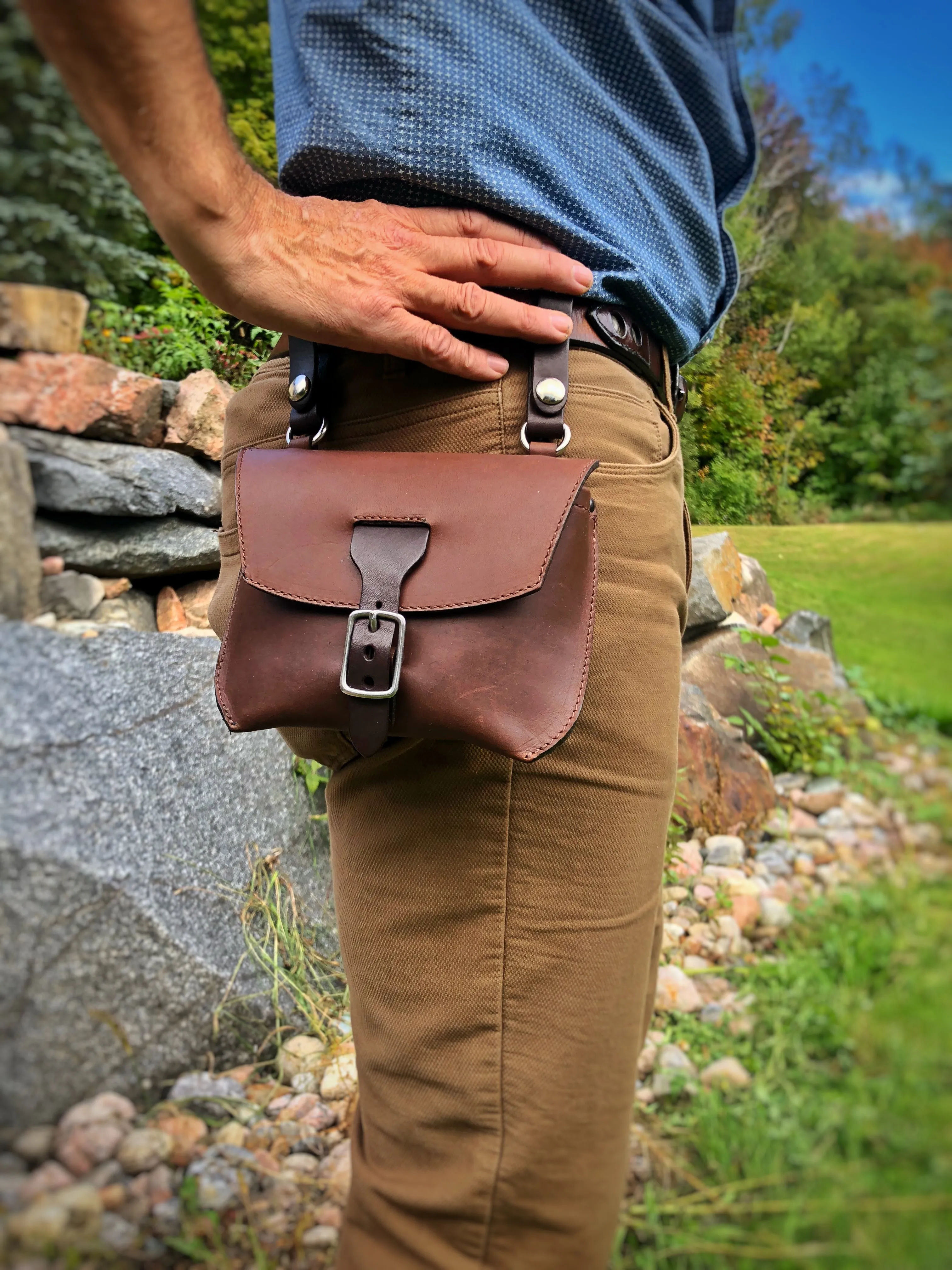 Kuuru Traveler Side Bag oiled brown