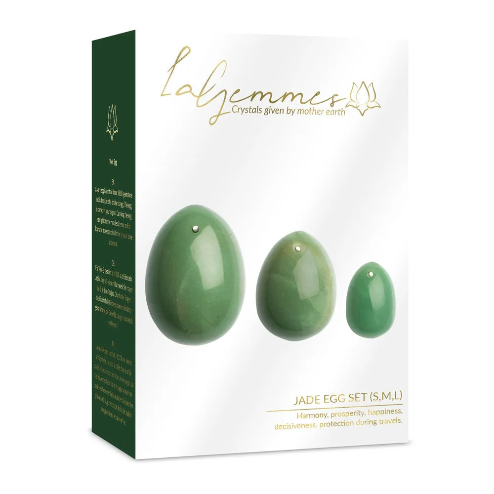 La Gemmes Yoni Egg Set Jade 3 Pieces