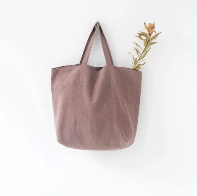 Linen Big Bag - Ashes of Roses