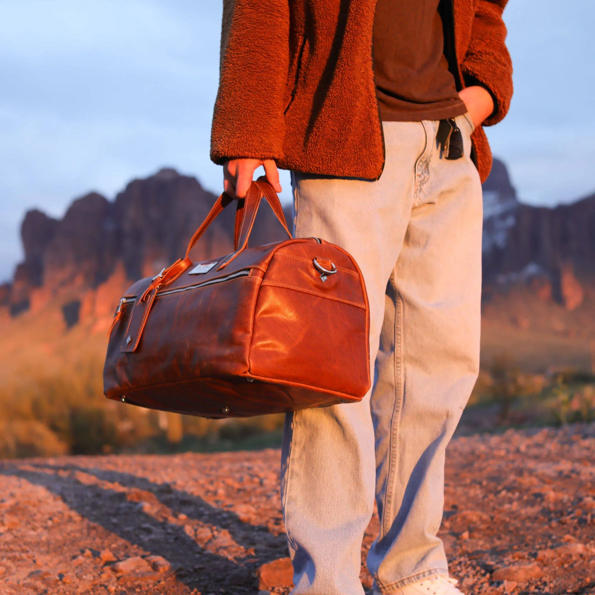 Luxury Leather Duffel Bag