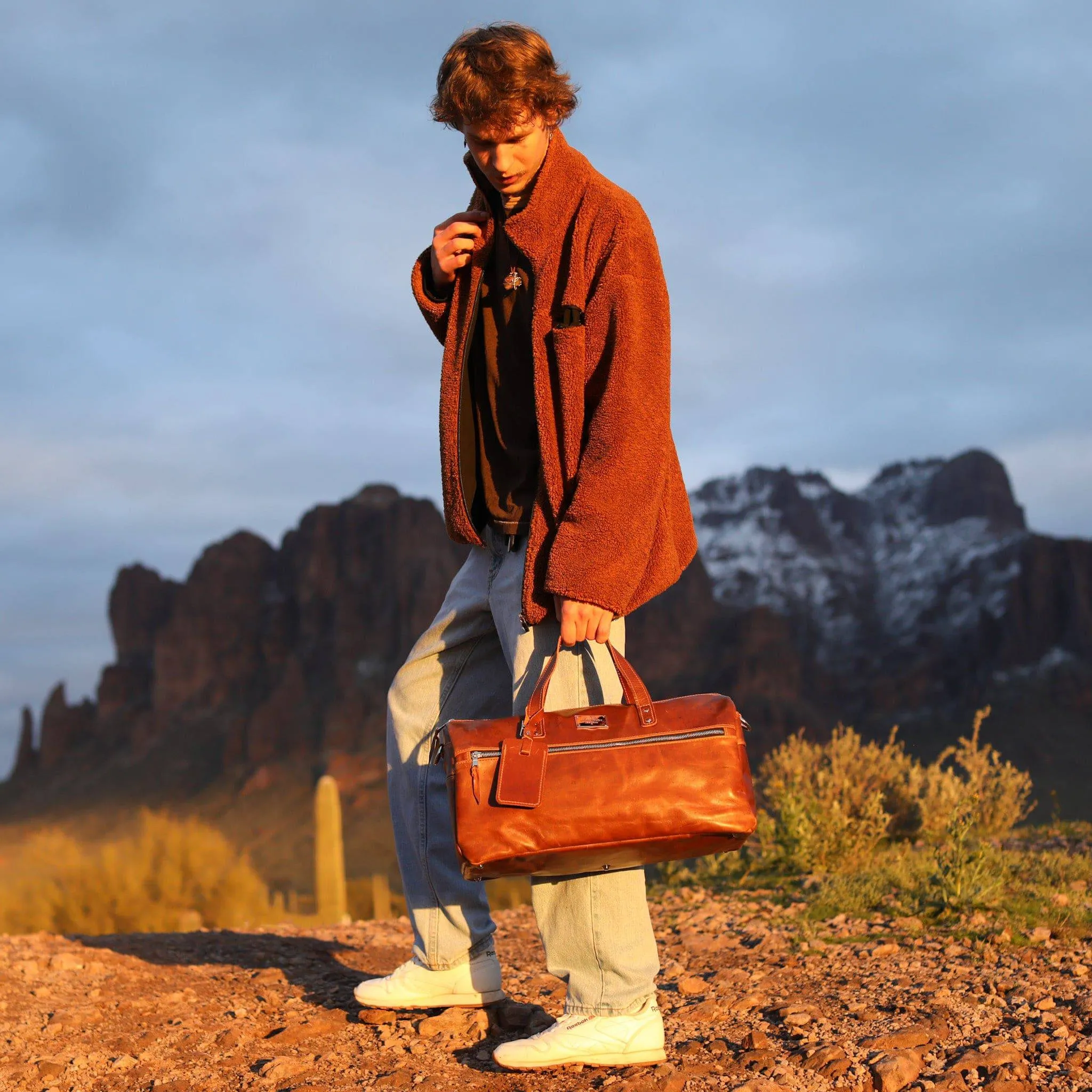 Luxury Leather Duffel Bag