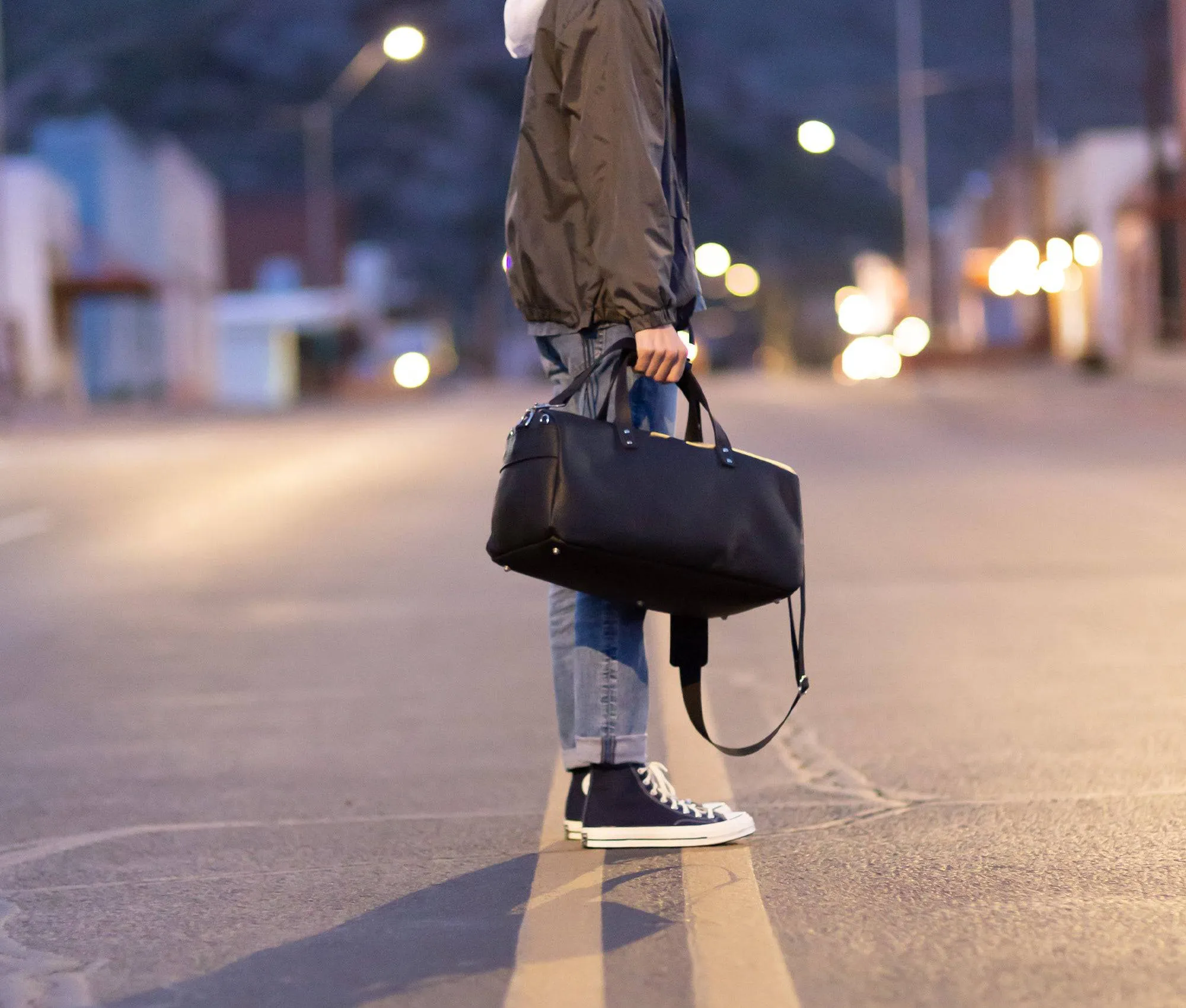 Luxury Leather Duffel Bag