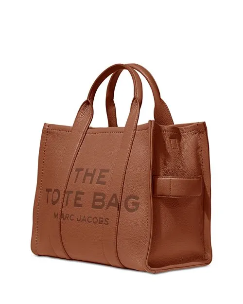 MARC JACOBS Medium Leather Tote Bag, Brown