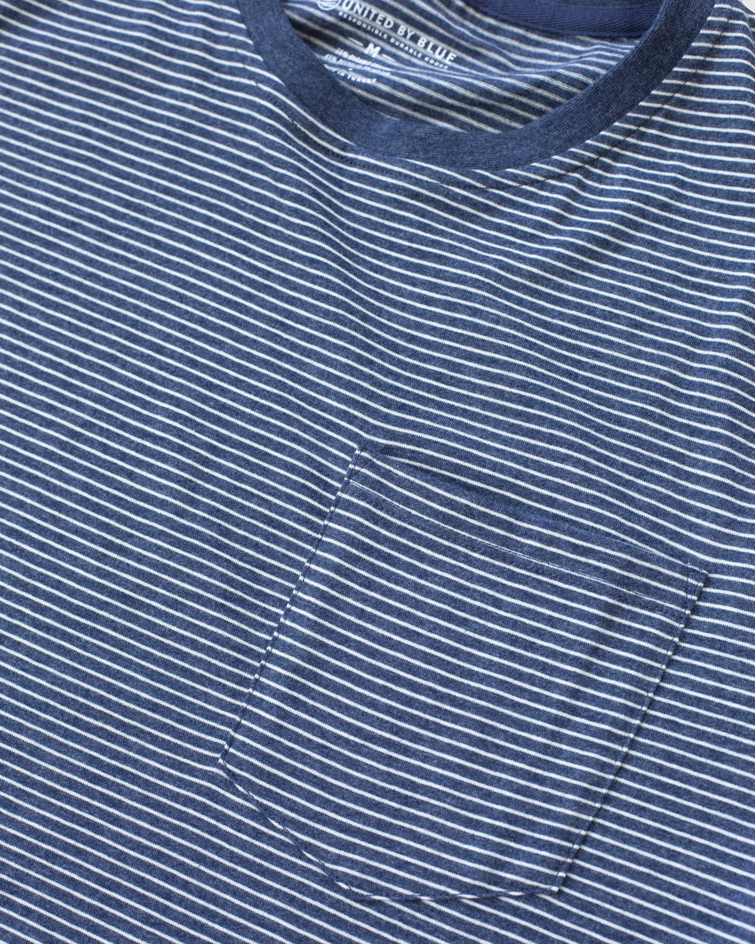 Men's EcoKnit™ Striped Pocket Tee