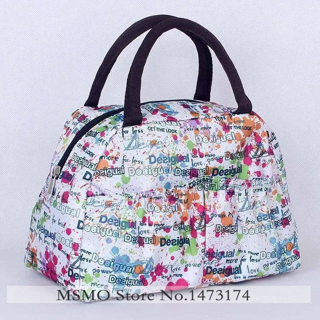 MSMO 2017 new fashion lunch bag women handbags women bags waterproof printed lunch box lunch bag for kids picnic bag 22 Colors