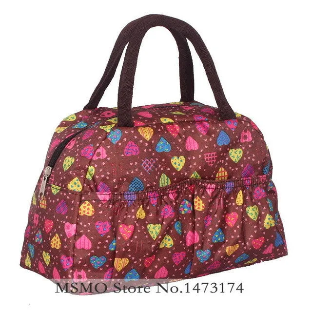 MSMO 2017 new fashion lunch bag women handbags women bags waterproof printed lunch box lunch bag for kids picnic bag 22 Colors