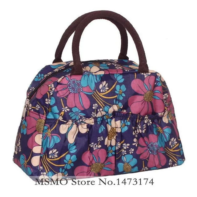 MSMO 2017 new fashion lunch bag women handbags women bags waterproof printed lunch box lunch bag for kids picnic bag 22 Colors