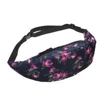 New 3D Colorful Waist Pack for Men Fanny Pack green leaves Style Bum Bag Women Money Belt Travelling Mobile Phone Bag