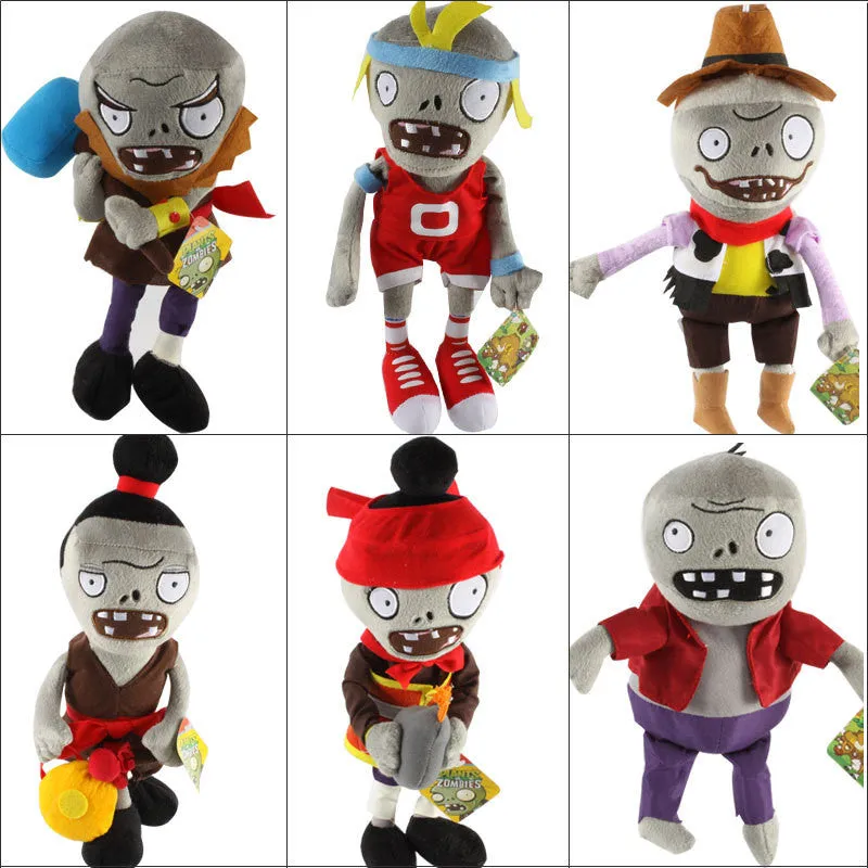 New Arrival Plants vs Zombies Plush Toys 30cm PVZ Zombies Plush Soft Stuffed Toys Doll Game Figure Statue Toy Gifts for Kids